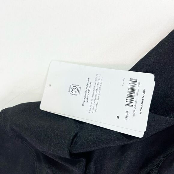 Athleta Legging Womens Medium Black Lustre Elation Shine Tight High Rise New - Picture 5 of 11